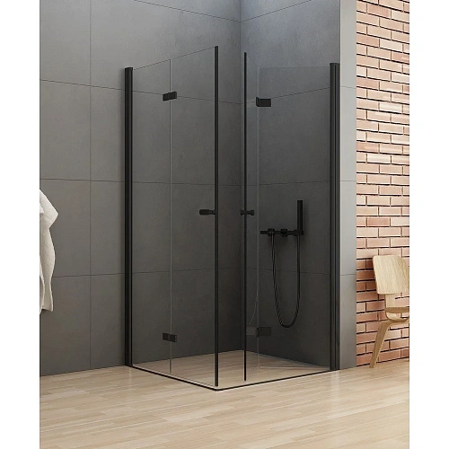 Душевой уголок NEW TRENDY NEW SOLEO BLACK 2D 90x90x195 D-0235A/D-0239A (черный) Душевой уголок NEW TRENDY NEW SOLEO BLACK 2D 90x90x195 D-0235A/D-0239A (черный)