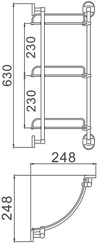 Полка Haiba HB1907-3 3-ярусная угловая Полка Haiba HB1907-3 3-ярусная угловая