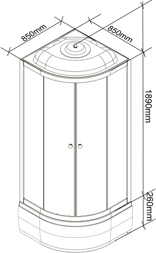 Душевая кабина Parly CM86 850x850 профиль белый, стекло тонированное Душевая кабина Parly CM86 850x850 профиль белый, стекло тонированное