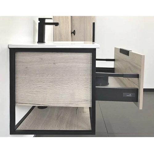 Тумба с раковиной Comforty Бонн 75 00-00008475 графит/дуб дымчатый раковина Comforty 75E Тумба с раковиной Comforty Бонн 75 00-00008475 графит/дуб дымчатый раковина Comforty 75E