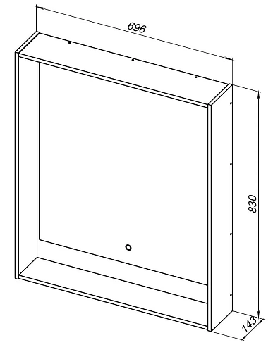 Зеркало Aquanet Милан 70 дуб светлый 00336404 Зеркало Aquanet Милан 70 дуб светлый 00336404