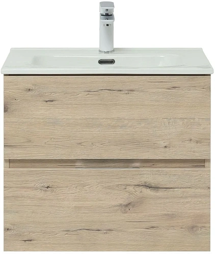 Тумба под раковину Aquanet Алвита New 60 2 ящика, дуб веллингтон белый 00277513 Тумба под раковину Aquanet Алвита New 60 2 ящика, дуб веллингтон белый 00277513
