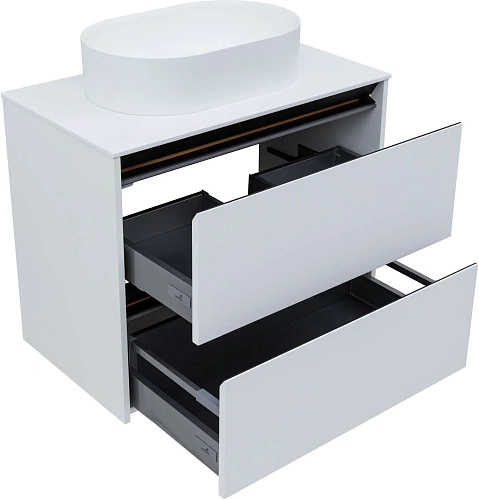 Тумба под раковину Allen Brau Activity 80 1.34004.WM белый матовый/черный брашированный Тумба под раковину Allen Brau Activity 80 1.34004.WM белый матовый/черный брашированный