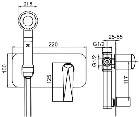 Гигиенический душ Boheme VENTURO белый + золото 387-W Гигиенический душ Boheme VENTURO белый + золото 387-W