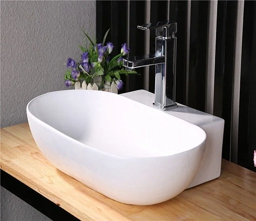 Раковина CeramaLux 9234 накладная/подвесная, белый Раковина CeramaLux 9234 накладная/подвесная, белый