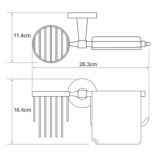 Держатель туалетной бумаги WasserKRAFT Isen K-4059 и освежителя хром Держатель туалетной бумаги WasserKRAFT Isen K-4059 и освежителя хром