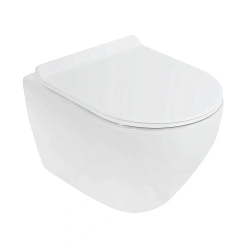 Унитаз подвесной CEZARES STYLUS CZR-513-TH-R/CZR-2011-SC безободковый с сиденьем Унитаз подвесной CEZARES STYLUS CZR-513-TH-R/CZR-2011-SC безободковый с сиденьем