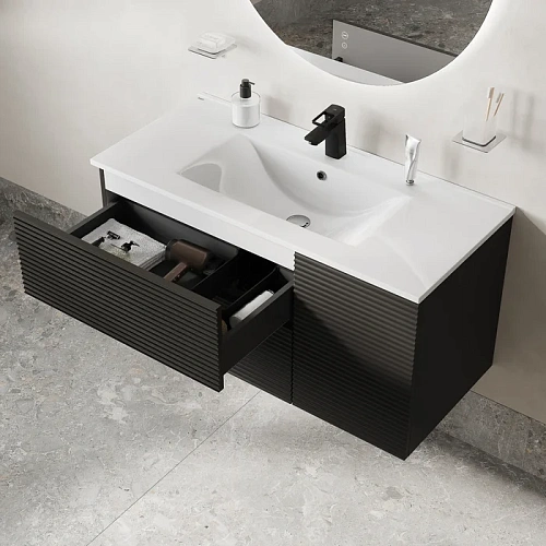 Тумба с раковиной IDDIS Bild (BIL10G0i95K) подвесная, 100 см, темно-серый Тумба с раковиной IDDIS Bild (BIL10G0i95K) подвесная, 100 см, темно-серый