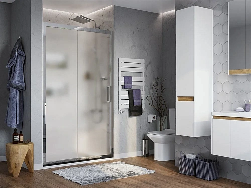 Душевая дверь STWORKI Стокгольм 140 см профиль хром глянец, стекло матовое 467943 Душевая дверь STWORKI Стокгольм 140 см профиль хром глянец, стекло матовое 467943