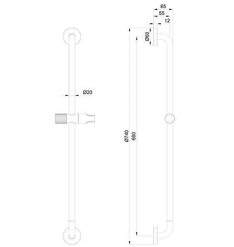 Душевая штанга Wonzon & Woghand черный матовый (WWSL05-MB) Душевая штанга Wonzon & Woghand черный матовый (WWSL05-MB)