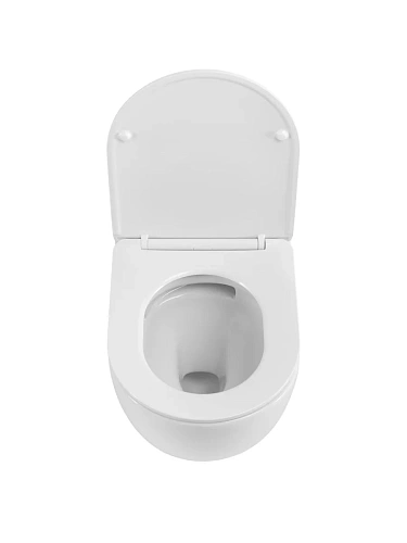 Унитаз подвесной CEZARES STYLUS-TOR CZR-546-TH-TOR/SC безободковый с сиденьем и смывом TORNADO Унитаз подвесной CEZARES STYLUS-TOR CZR-546-TH-TOR/SC безободковый с сиденьем и смывом TORNADO