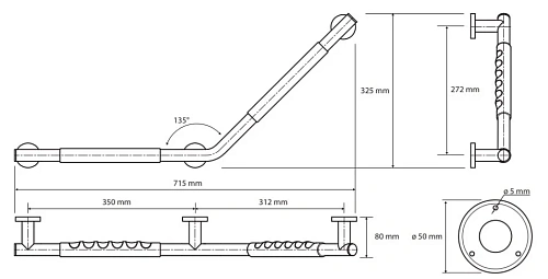 Поручень Bemeta OMEGA 104507711 Поручень Bemeta OMEGA 104507711