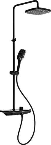 Душевая система STWORKI Стокгольм FT13651-OBD со смесителем для ванны, черная матовая 577359 Душевая система STWORKI Стокгольм FT13651-OBD со смесителем для ванны, черная матовая 577359