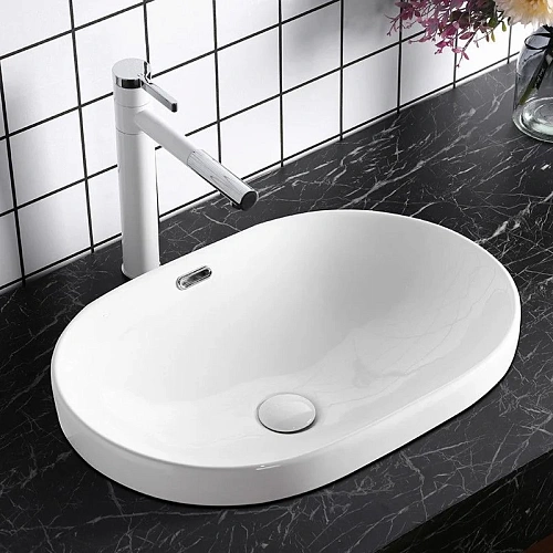 Раковина CeramaLux 5006C врезная, белый Раковина CeramaLux 5006C врезная, белый