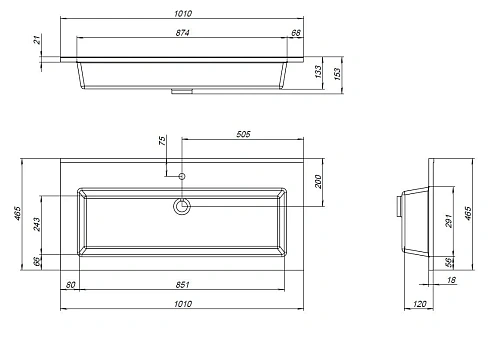 Раковина Aquanet Текла 100 00328016 Раковина Aquanet Текла 100 00328016