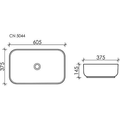 Раковина Ceramica Nova ELEMENT CN5044 белый накладная Раковина Ceramica Nova ELEMENT CN5044 белый накладная