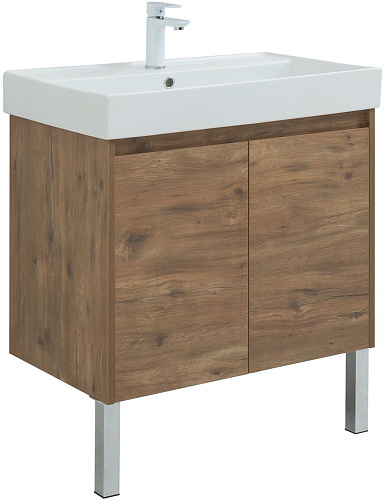 Тумба под раковину Aquanet Nova Lite 75 дуб рустикальный (2 дверцы) 00298852 Тумба под раковину Aquanet Nova Lite 75 дуб рустикальный (2 дверцы) 00298852