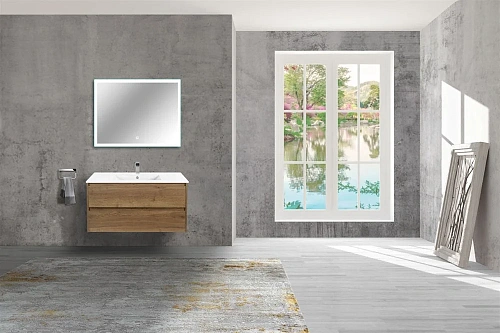 Тумба под раковину Vincea Gio 100 подвесная, 2 выкатных ящика soft-close, T.Oak VMC-2G100TO Тумба под раковину Vincea Gio 100 подвесная, 2 выкатных ящика soft-close, T.Oak VMC-2G100TO