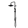Душевая система Dorff Norma D0712020 с квадратными лейками, черный
