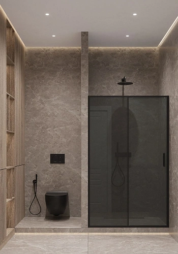 Душевая дверь Timo TD-150/03GR-6, раздвижная 1950x1500, профиль черный, стекло графит 6 мм Душевая дверь Timo TD-150/03GR-6, раздвижная 1950x1500, профиль черный, стекло графит 6 мм