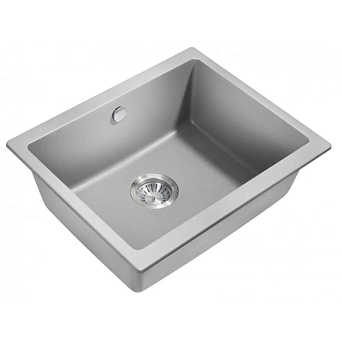 Кухонная мойка Milacio Leon 55 Cuarzo (MC.77083), серый металлик Кухонная мойка Milacio Leon 55 Cuarzo (MC.77083), серый металлик