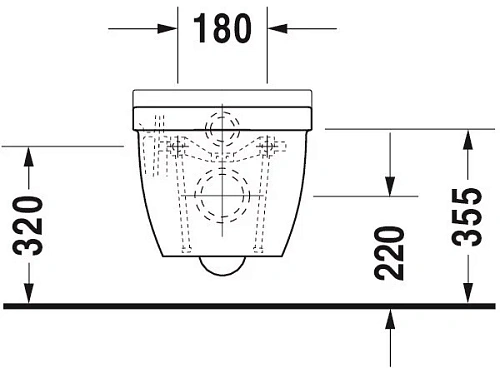 Унитаз подвесной Duravit Starck 3 2225090000 Унитаз подвесной Duravit Starck 3 2225090000