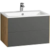 Тумба под раковину Aquaton Сохо 75 дуб веллингтон, графит софт 1A258101AJA00