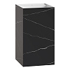 Картинка анонса товара «раковина boheme cube 802-nm напольная corian 480x480x850 nero marquina»