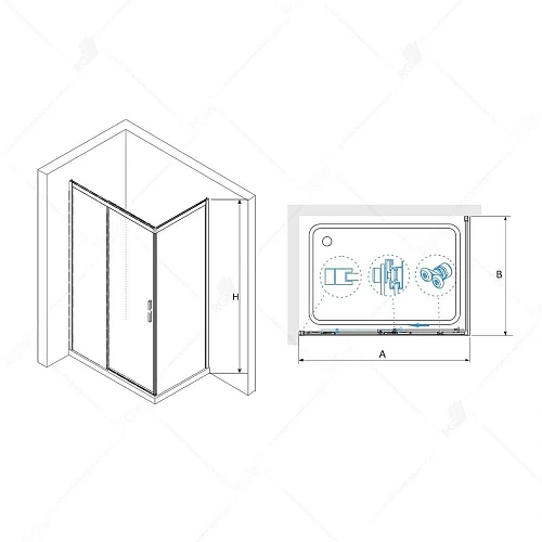 Душевой уголок RGW Leipzig LE-41 (LE-12 + Z-22) 34124180-11 Душевой уголок RGW Leipzig LE-41 (LE-12 + Z-22) 34124180-11
