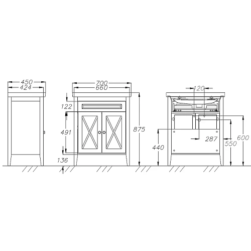 Тумба под раковину Opadiris Палермо 70, светлый орех (под раковину CeraStyle FRAME 70) 00-00006721 Тумба под раковину Opadiris Палермо 70, светлый орех (под раковину CeraStyle FRAME 70) 00-00006721