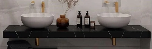 Столешница Armadi Art FLAT NERO MARQUINA 1610x460x70 869-160-NM Столешница Armadi Art FLAT NERO MARQUINA 1610x460x70 869-160-NM