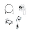 Картинка анонса товара «гигиенический душ grohe bauloop: встраиваемый смеситель со шлангом и держателем, хром (124895)»
