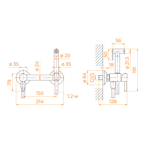 Гигиенический душ RGW Shower Panels SP-215B черный Гигиенический душ RGW Shower Panels SP-215B черный