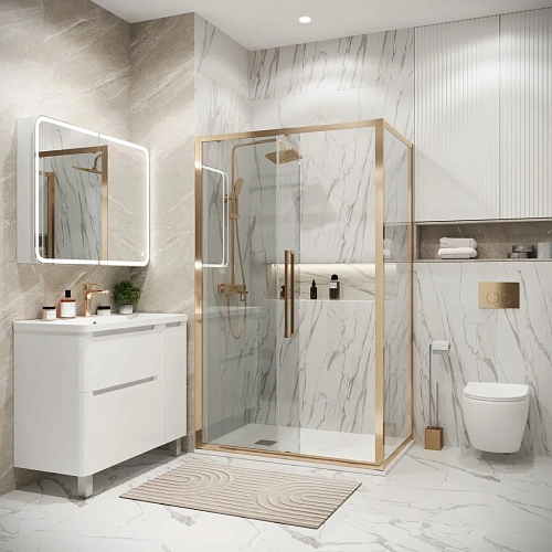 Боковая стенка GROSSMAN Cosmo 200.K33.02.70.32.00 (70x195) золото сатин, стекло прозрачное Боковая стенка GROSSMAN Cosmo 200.K33.02.70.32.00 (70x195) золото сатин, стекло прозрачное