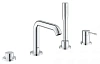 Смеситель на борт ванны GROHE Essence New на 4 отверстия, хром (1957800A)