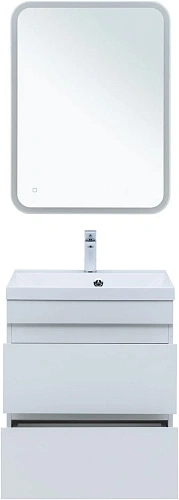 Тумба под раковину Aquanet Нота New 60 белый глянец 00335417 подвесная Тумба под раковину Aquanet Нота New 60 белый глянец 00335417 подвесная