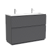 Картинка анонса товара «тумба под раковину sancos folk floor fl120fgs 1190х445х850 grey soft, напольная»