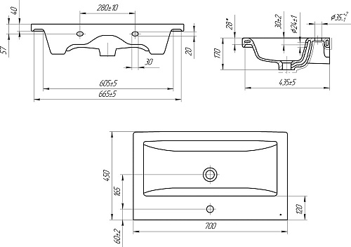 Тумба с раковиной STWORKI Копенгаген 70 белая 467218 Тумба с раковиной STWORKI Копенгаген 70 белая 467218
