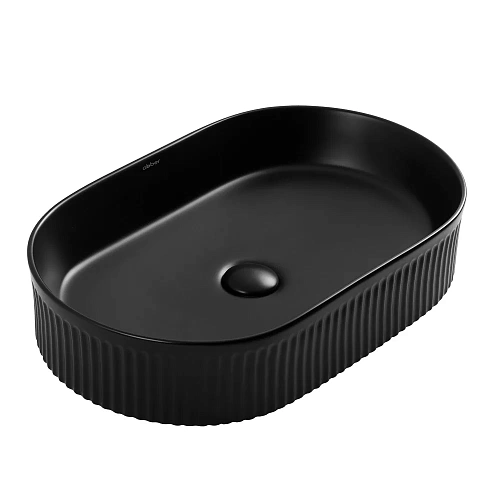 Раковина ABBER Bequem AC2116MB накладная черная матовая Раковина ABBER Bequem AC2116MB накладная черная матовая