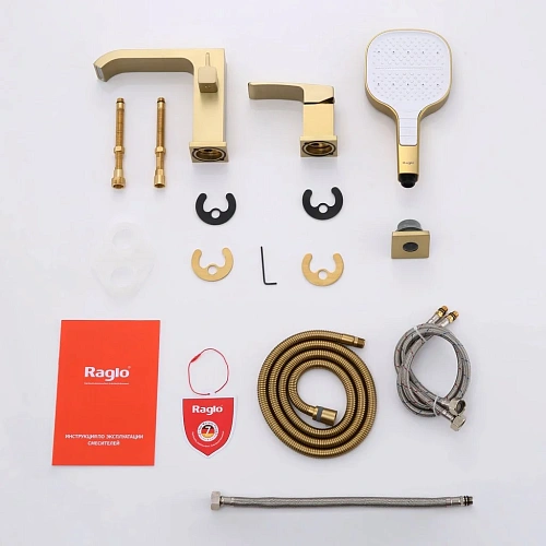 Смеситель на борт ванны Raglo R02.31.03, сатин золотой Смеситель на борт ванны Raglo R02.31.03, сатин золотой