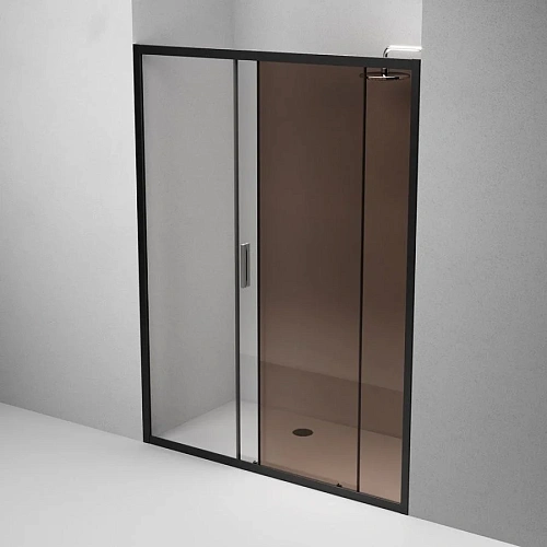 Душевая дверь AM.PM Gem W90G-150-1-195BBr 150х195, стекло бронзовое, профиль черный матовый Душевая дверь AM.PM Gem W90G-150-1-195BBr 150х195, стекло бронзовое, профиль черный матовый