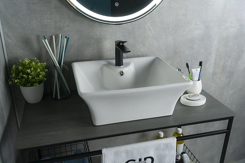 Раковина Gid N9108 51121 накладная белая 49x41x19 Раковина Gid N9108 51121 накладная белая 49x41x19