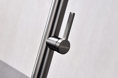 Смеситель для кухни Paulmark LEADER вороненая сталь Le214101-GM Смеситель для кухни Paulmark LEADER вороненая сталь Le214101-GM