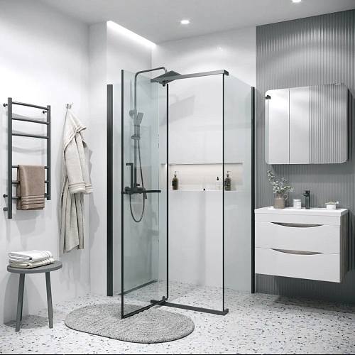 Боковая стенка GROSSMAN Pragma 200.K33.03.90.21.00 (90x195) черный матовый, стекло прозрачное Боковая стенка GROSSMAN Pragma 200.K33.03.90.21.00 (90x195) черный матовый, стекло прозрачное