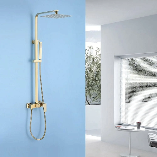 Душевая система ABBER Daheim AF8220G без излива, золото матовое Душевая система ABBER Daheim AF8220G без излива, золото матовое