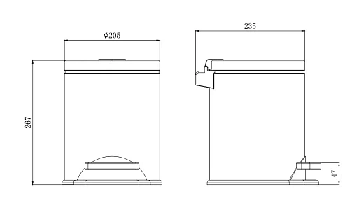 Корзина для мусора Aquatek ВЕГА AQ4016MB черный матовый Корзина для мусора Aquatek ВЕГА AQ4016MB черный матовый