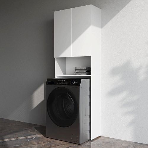 Шкаф AM.PM X-Joy M85CSX06521WG1 над стир.машиной с дверями и открытой полкой, узкий, 65 см, белый Шкаф AM.PM X-Joy M85CSX06521WG1 над стир.машиной с дверями и открытой полкой, узкий, 65 см, белый