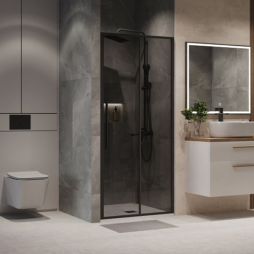 Душевая дверь Niagara Nova NG-85-11TB (110x195) черный матовый, стекло тонированное Душевая дверь Niagara Nova NG-85-11TB (110x195) черный матовый, стекло тонированное