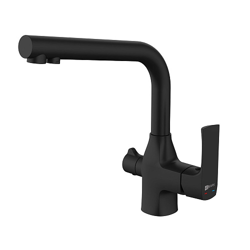 Смеситель для кухни Lemark Ursus LM7258BL с подключением к фильтру, черный матовый Смеситель для кухни Lemark Ursus LM7258BL с подключением к фильтру, черный матовый