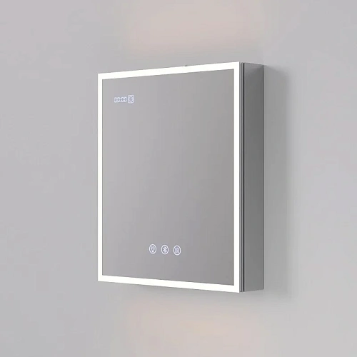 Зеркальный шкаф ArtDecco Elysian Reflect 60 AER06070MC в алюминиевой раме, с подсветкой Зеркальный шкаф ArtDecco Elysian Reflect 60 AER06070MC в алюминиевой раме, с подсветкой